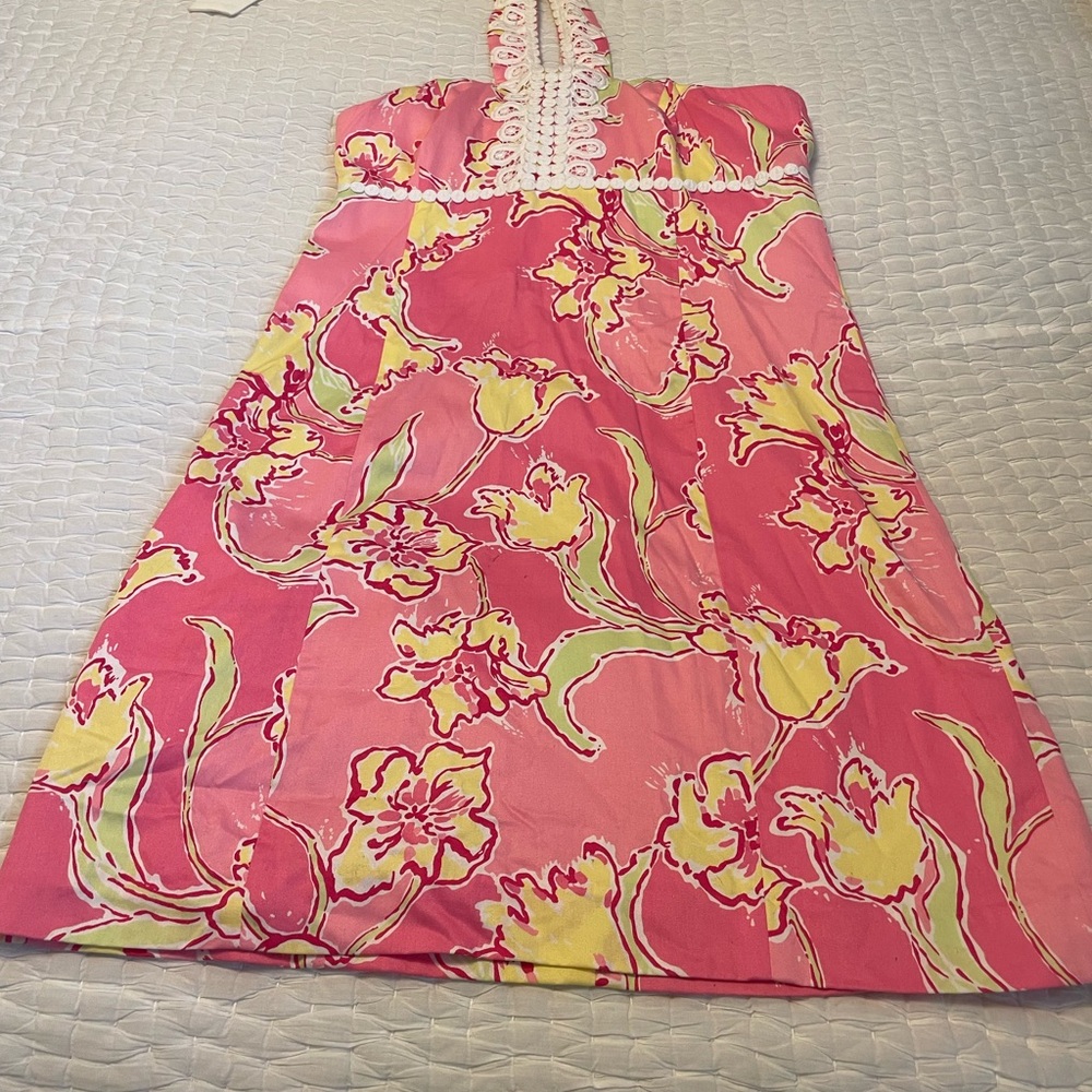 Lilly Pulitzer Pink and Yellow Floral Dress